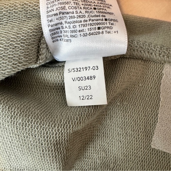 Athleta Small Retroterry V-Neck Sweatshirt Tee ~ Athleisure Casual Relaxed Fit - Picture 9 of 9